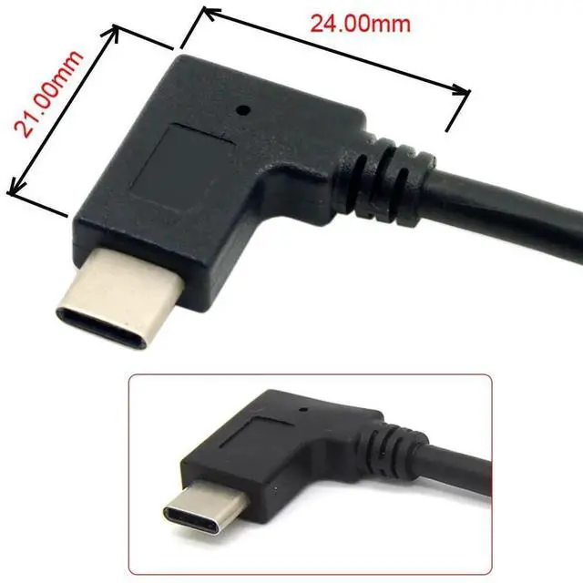 Alt view image 3 of 7 - AJMRTC 30cm 90Degree UpAngled USBA Male to Reversible USBC Cable, USB 3.1 Gen1 HighSpeed Data Sync & Charging Cord for Android Smartphones, Tablets and USBC Portable Devices