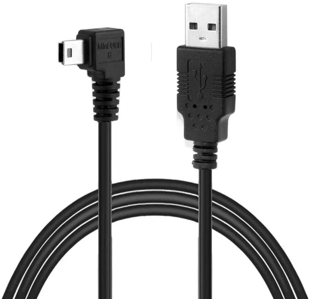 Alt view image 7 of 7 - AJMRTC 3M 90Degree LeftAngled Mini USB B 5Pin Male to USB 2.0 Male Cable, Ferrite Core EMIReduction Data Sync & Charging Cord for Digital Camera, GPS, Dash Cam, Game Controller and MiniUSB Devices