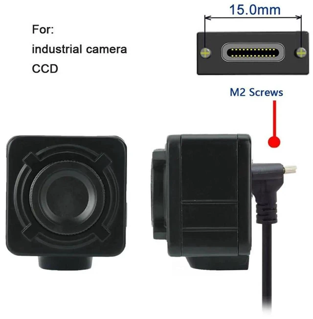 Alt view image 3 of 7 - AJMRTC 90 Degree DownUp Angled Dual Screw Locking USB 3.1 TypeC to USB 3.0 A Male Data Cable 30CM, ScrewLock Panel Mount Cord for Industrial Camera, Machine Vision Device Data Sync Transfer
