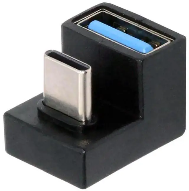Main image of AJMRTC 360 Degree UpDown Angled USBC OTG Adapter, TypeC Male to USB 3.0 Female Extension Connector, Rotatable OTG Converter for Cell Phone, Tablet, TypeC Enabled Mobile Devices Data Sync