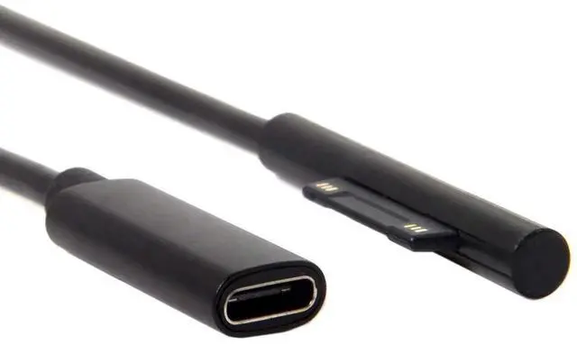Alt view image 3 of 6 - AJMRTC 15V USBC TypeC Female to Surface Connect Charging Cable, PD Trigger Power Cord for Microsoft Surface Pro 3 Pro 4 Pro 5 Pro 6, Surface Book, Replaces Original Laptop Power Supply Adapter
