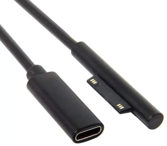 Alt view image 4 of 6 - AJMRTC 15V USBC TypeC Female to Surface Connect Charging Cable, PD Trigger Power Cord for Microsoft Surface Pro 3 Pro 4 Pro 5 Pro 6, Surface Book, Replaces Original Laptop Power Supply Adapter