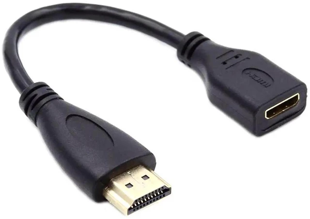 Main image of AJMRTC 15cm Mini HDMI TypeC Socket Female to HDMI TypeA Male Adapter Extension Cable, 4K 1080P HighSpeed Video Converter Cord for Camera, HDTV, Monitor, Projector Video Connection