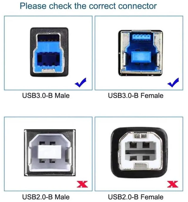 Alt view image 4 of 7 - AJMRTC 30cm 5Gbps USB3.0 TypeC Male to USB3.0 TypeB Female Extension Cable, SuperSpeed Data Transfer Cord for PC, Laptop, External Disk, SSD, Camera and USBB Peripherals