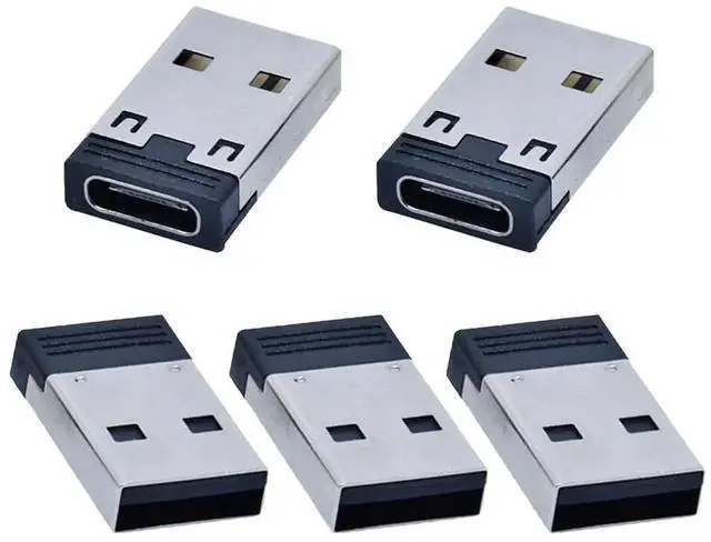 Main image of AJMRTC 5Pack Reversible USBC Female to USB 2.0 TypeA Male Adapter, 480Mbps Data Sync 5V/3A Power Charging Converter for Laptop, Tablet, Smartphone and USBC Enabled Devices