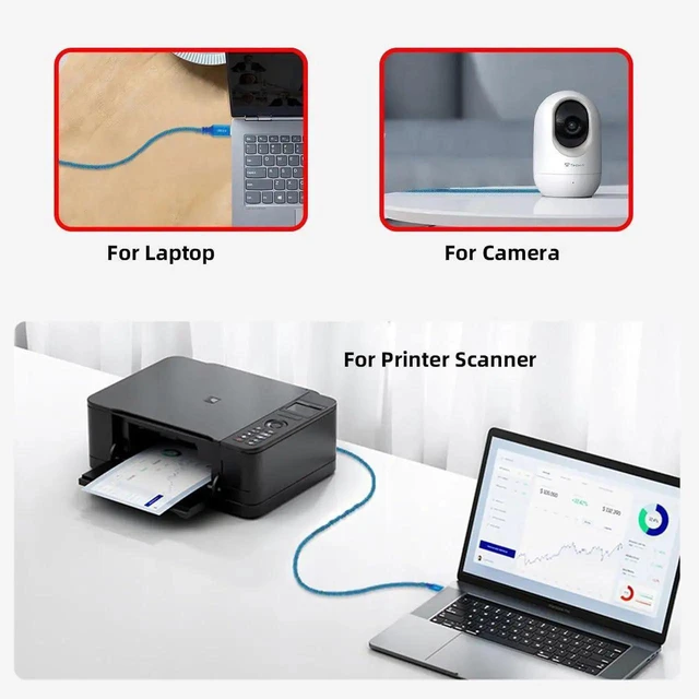 Alt view image 5 of 7 - AJMRTC 30cm Blue BraidedSleeve USB3.0 TypeA Male to Male Data Cable, 5Gbps SuperSpeed Shielded Cord for External Disk, SSD, Camera and USBA Peripheral Data Transmission