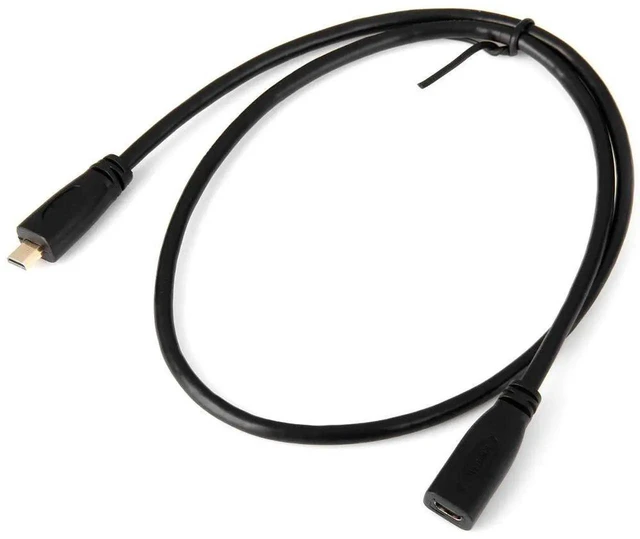 Main image of AJMRTC Micro HDMI Extension Cable 30cm, HDMI 1.4 TypeD Micro HDMI Male to Micro HDMI Female M/F Short Cord, 4K@30Hz 1080P 3D Video Audio for Camera, Tablet, Handheld Device, Monitor Projector Display