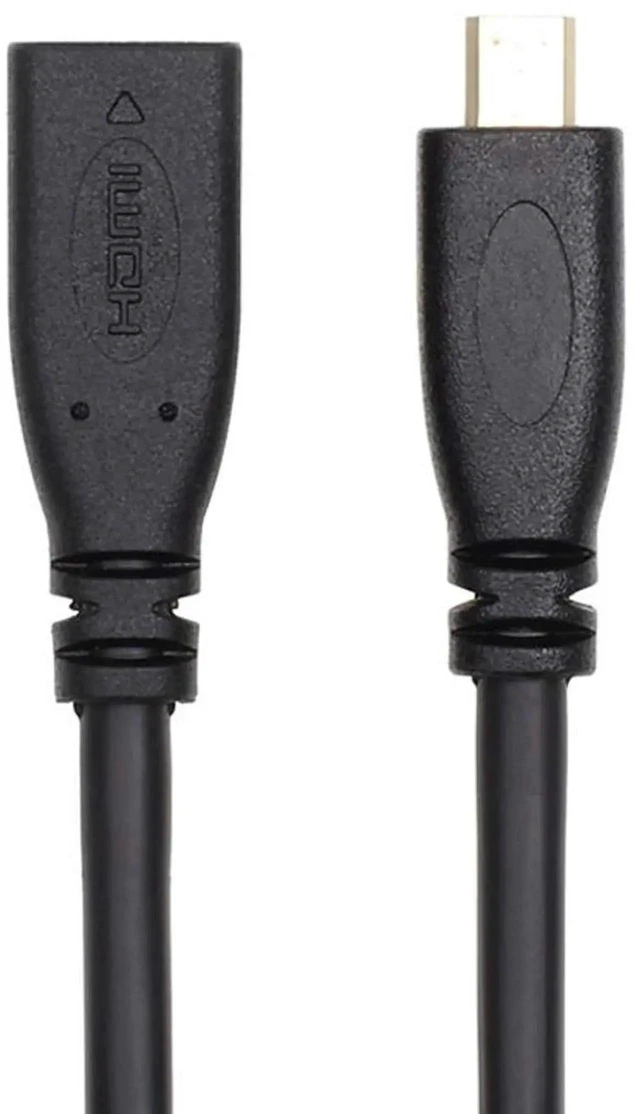 Alt view image 5 of 7 - AJMRTC Micro HDMI Extension Cable 30cm, HDMI 1.4 TypeD Micro HDMI Male to Micro HDMI Female M/F Short Cord, 4K@30Hz 1080P 3D Video Audio for Camera, Tablet, Handheld Device, Monitor Projector Display
