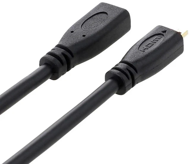 Alt view image 6 of 7 - AJMRTC Micro HDMI Extension Cable 30cm, HDMI 1.4 TypeD Micro HDMI Male to Micro HDMI Female M/F Short Cord, 4K@30Hz 1080P 3D Video Audio for Camera, Tablet, Handheld Device, Monitor Projector Display