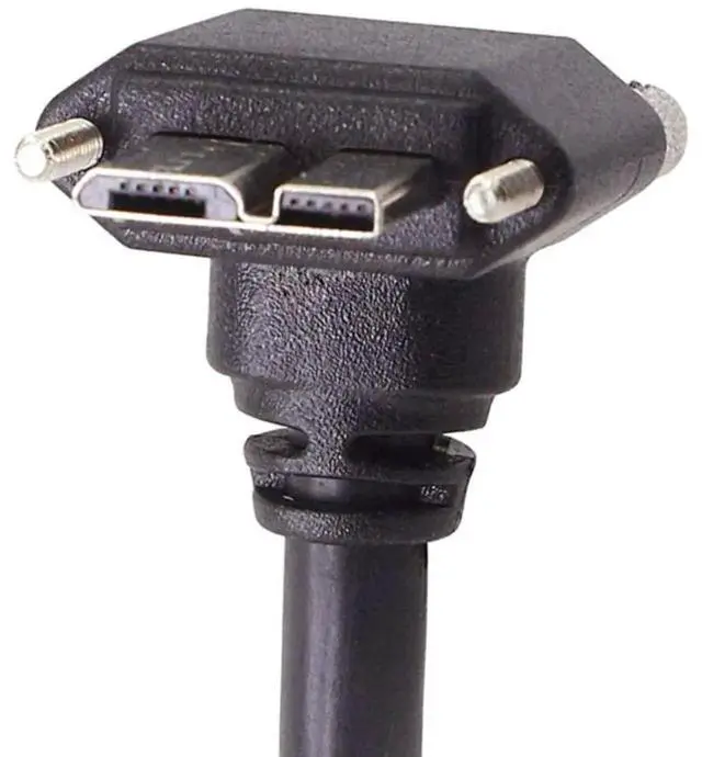 Alt view image 7 of 7 - AJMRTC 1.2M 90 Degree Up Angled Micro USB Screw Mount to USB 3.0 Data Cable, Lockable MicroUSB ScrewLock Connector Cord for Industrial Camera, Machine Vision Equipment Data Transmission