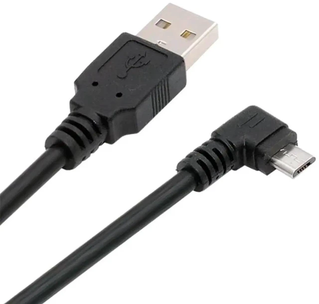Main image of AJMRTC 100cm Left Angled 90 Degree Micro USB 5Pin to USB 2.0 TypeA Cable, RightAngle MicroUSB Male to USBA Male Data Charging Cord for Phones, Tablets, Digital Cameras and Micro USB 5Pin Devices