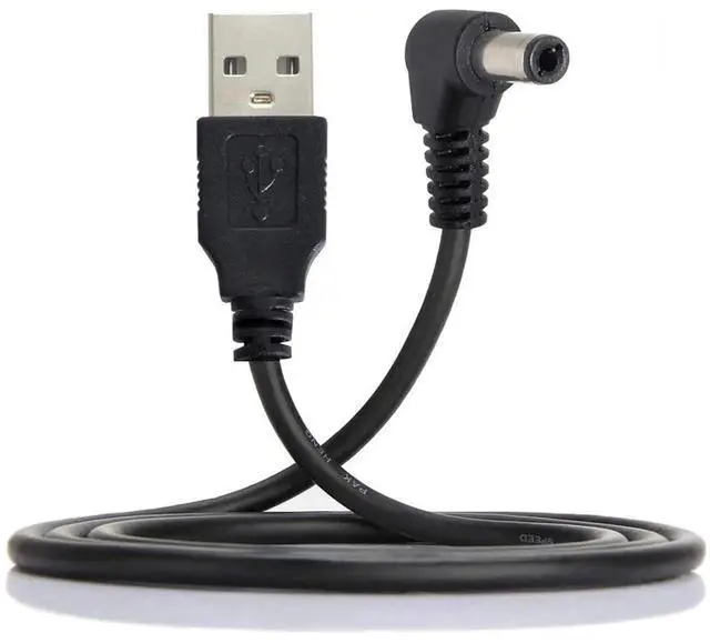 Main image of AJMRTC USB 2.0 TypeA Male to RightAngled 90 Degree 5.5x2.5mm DC Barrel Power Cable, 5V DC Right Angle DC 5525 Plug Charging Cord for LED Strips, Routers, CCTV Cameras and 5V DC Powered Electronics