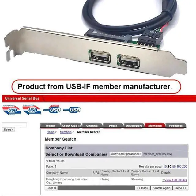 Alt view image 5 of 7 - AJMRTC Internal Dual USB 2.0 Female Panel Mount Baffle Cable, Motherboard 9Pin Header Expansion with Extra SATA Power, 12cm PCI Bracket for Desktop PC Case Rear Chassis USB Port Extension