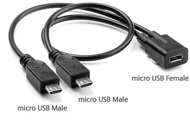 Alt view image 5 of 7 - AJMRTC Micro USB Female to 2Way Micro USB Male Splitter Extension Charging Cable Dual Micro USB Male Cord for Galaxy S5 i9600 S4 I9500 Note2 N7100 S3 I9300 S2 I9100 Android Devices