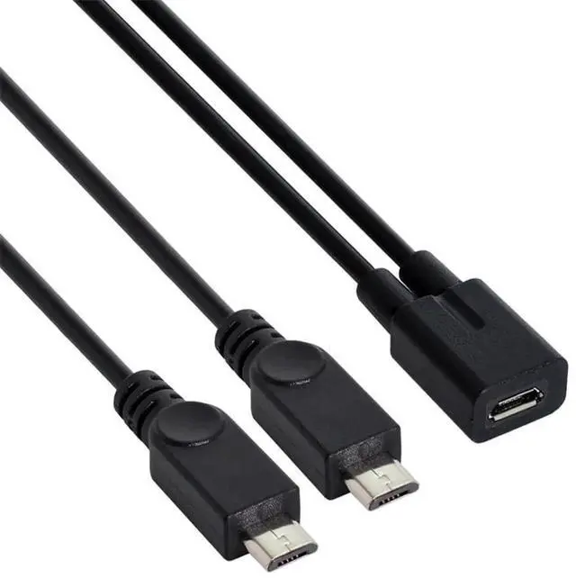 Alt view image 3 of 7 - AJMRTC Micro USB Female to 2Way Micro USB Male Splitter Extension Charging Cable Dual Micro USB Male Cord for Galaxy S5 i9600 S4 I9500 Note2 N7100 S3 I9300 S2 I9100 Android Devices