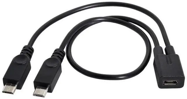 Alt view image 2 of 7 - AJMRTC Micro USB Female to 2Way Micro USB Male Splitter Extension Charging Cable Dual Micro USB Male Cord for Galaxy S5 i9600 S4 I9500 Note2 N7100 S3 I9300 S2 I9100 Android Devices