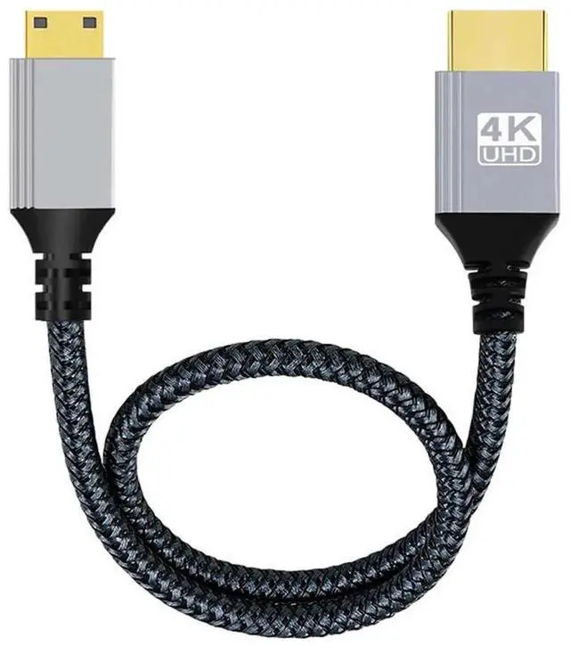 Main image of AJMRTC HDMI 2.0 Male to Mini HDMI & TypeC Male Cable 4K@60Hz Straight Connector with Sleeve, 100CM MultiFunctional Video Cord for HDTV, Computer, Laptop, Monitor Projector Display