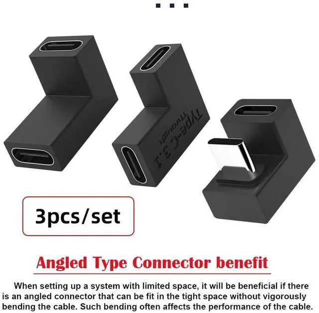 Alt view image 4 of 7 - AJMRTC 3Pcs Set USB 3.1 TypeC Male & Female to USBC Female Adapter,10Gbps HighSpeed Power Data Transfer Connector for NS Switch,Smartphones,USBC Laptops and USBC Peripherals
