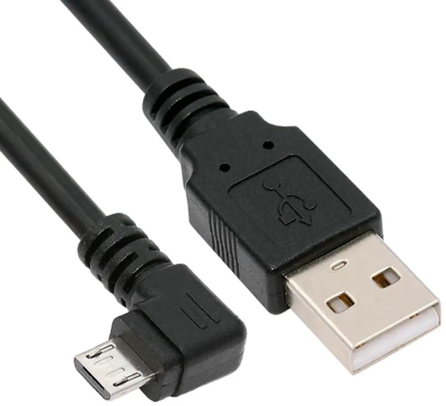 Main image of AJMRTC 90 Degree Right Angled Micro USB 5Pin to USB 2.0 Charge Data Cable,480Mbps HighSpeed Transfer 100cm Micro USB Cord for Android Smartphones,Tablets,Power Bank and Micro USB Powered Devices