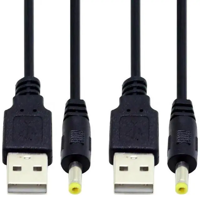 Main image of AJMRTC 2Pack USB 2.0 TypeA Male to DC 4.0x1.7mm Barrel Plug Power Cable 150cm,24AWG 5V DC Power Cord for SingleBoard Computer,PSP,Mini Fan,LED Lamp and 5V DCPowered Small Electronics