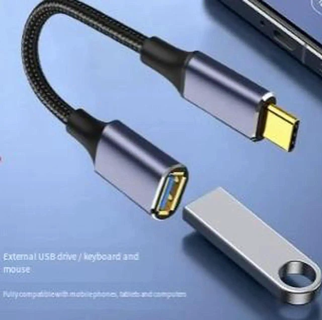 Alt view image 2 of 3 - AJMRTC 3M USBC Male to USBA Female OTG Cable,USB3.0 5Gbps HighSpeed Long OTG Adapter Cord for USBC Laptops,Connect Flash Drive,Mouse,Keyboard,Card Reader and USBA Peripheral Devices