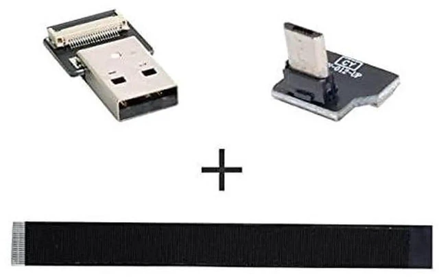 Alt view image 5 of 7 - AJMRTC UpAngled USB 2.0 TypeA Male to MicroUSB 5Pin Male Flat Slim FPC Cable 200cm,480Mbps Flexible Ribbon Data Charge Cord for FPV Drone,Gimbal,External Disk,Android Phone and MicroUSB Devices