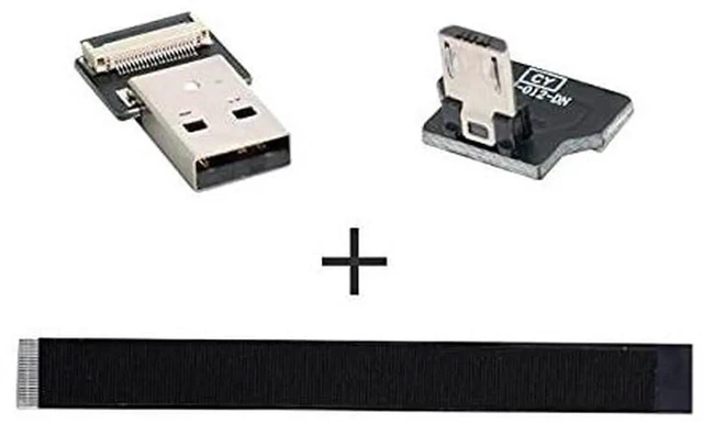 Alt view image 7 of 7 - AJMRTC DownAngled USB 2.0 TypeA Male to MicroUSB 5Pin Male Flat Slim FPC Cable 100cm,480Mbps Flexible Ribbon Data Charge Cord for FPV Drone,Gimbal,External Disk,Android Phone and MicroUSB Devices