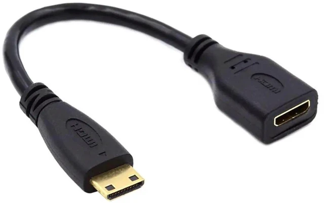 Main image of AJMRTC 15cm MiniHDMI TypeC Female to MiniHDMI TypeC Male Extension Cable,HighSpeed 4K 1080P Video Audio Cord for DSLR Camera,Camcorder,HDTV,Monitor,Projector and MiniHDMIEquipped Portable Devic
