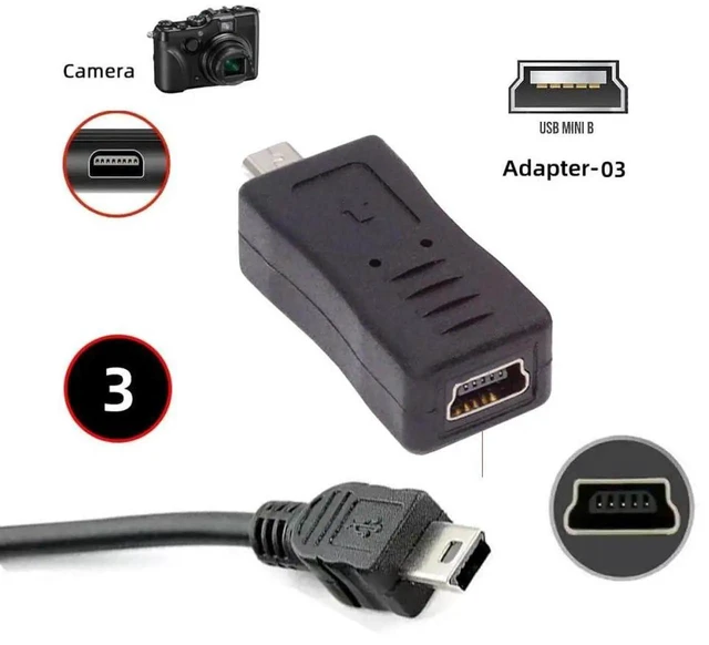 Alt view image 3 of 7 - AJMRTC 3Pcs Mini 8P Male to USBC Micro Mini USB Female Power Data Adapter, MultiFunction Converter Connector for Digital Camera, Camcorder, Photography Equipment & Related Mini 8Pin Devices