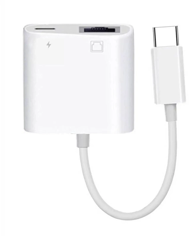 Main image of AJMRTC USBC Male to RJ45 Ethernet Adapter, 100Mbps Network LAN Converter with PD Power Charging Port, TypeC to RJ45 Network Dongle for Laptop, Tablet, Smartphone and USBC Enabled Devices