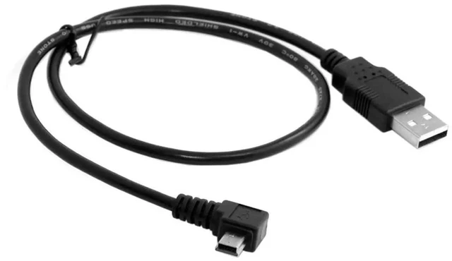 Alt view image 5 of 7 - AJMRTC Mini USB B Type 5Pin Left Angled 90 Degree to USB 2.0 Male Cable, 6FT 1.8M Left Angle Mini USB B Data Sync Charging Cord for Digital Cameras, DVRs, GPS Units and Mini USBB Compatible Devices
