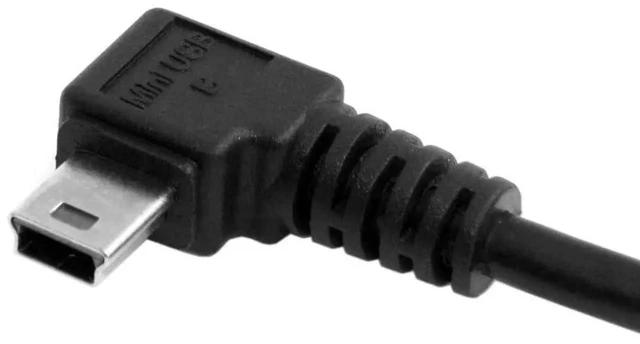 Alt view image 2 of 7 - AJMRTC Mini USB B Type 5Pin Left Angled 90 Degree to USB 2.0 Male Cable, 6FT 1.8M Left Angle Mini USB B Data Sync Charging Cord for Digital Cameras, DVRs, GPS Units and Mini USBB Compatible Devices