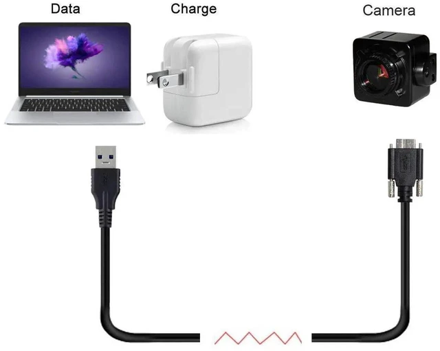 Alt view image 7 of 7 - AJMRTC 120cm USB 3.0 TypeA Male to Micro USB 3.0 B Male Cable with Panel Mount Screws, Screw Lock USB3.0 Data Sync Charging Cord for External Hard Drive, Hard Disk Enclosure and Compatible Micro USB