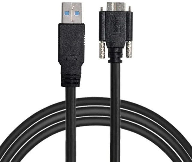 Alt view image 4 of 7 - AJMRTC 120cm USB 3.0 TypeA Male to Micro USB 3.0 B Male Cable with Panel Mount Screws, Screw Lock USB3.0 Data Sync Charging Cord for External Hard Drive, Hard Disk Enclosure and Compatible Micro USB