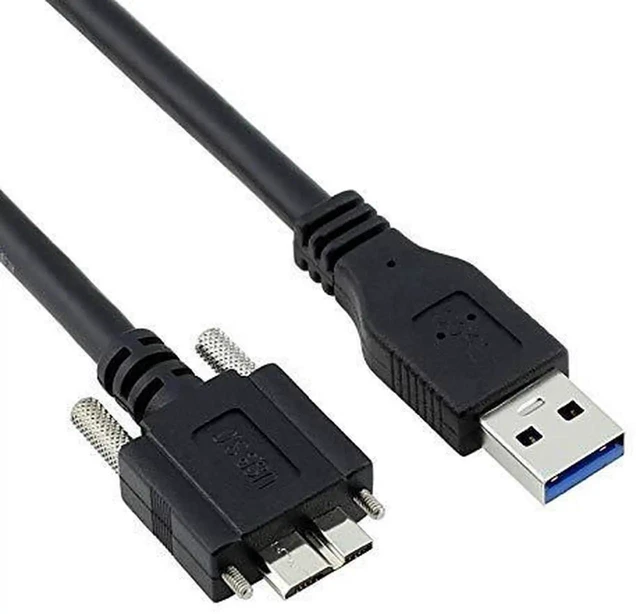 Alt view image 6 of 7 - AJMRTC 120cm USB 3.0 TypeA Male to Micro USB 3.0 B Male Cable with Panel Mount Screws, Screw Lock USB3.0 Data Sync Charging Cord for External Hard Drive, Hard Disk Enclosure and Compatible Micro USB