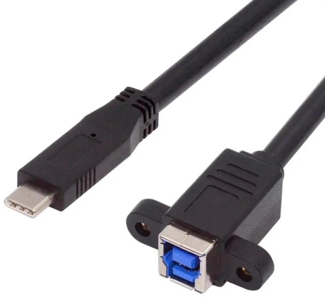 Main image of AJMRTC USB 3.0 TypeC Male to USB 3.0 TypeB Female Extension Cable 30cm, 5Gbps SuperSpeed Data Transfer Cord for External Disk, SSD, Camera, Scanner and USB3.0 TypeB Peripheral Devices