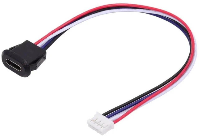 Alt view image 2 of 7 - AJMRTC 5Pack TypeC Female Socket to 4Pin Latch Header Cable, 2.0mm Pitch LatchMount Receptacle Wiring Harness, DC 5V Power Supply Cable for DIY Projects, OEM Customization and Embedded Equipment M