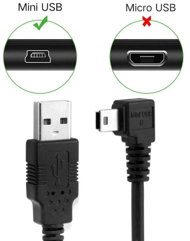 Alt view image 2 of 7 - AJMRTC Mini USB B Type 5Pin Left 90 Degree Angled Male to USB 2.0 Male Data Cable 5M, EMI Ferrite Core Shielded Cord for Digital Cameras, DVRs, GPS, Legacy MiniB 5Pin Devices