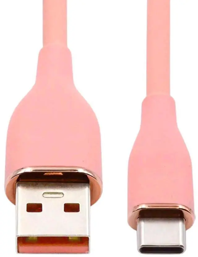 Main image of AJMRTC Pink 2M Colorful Liquid Silicone USBA to USBC Cable, UltraSoft USB2.0 480Mbps 15W Fast Charging Power Data Sync Cord for Smartphones, Tablets, Laptops & USBC Enabled Devices