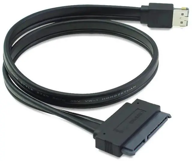 Main image of AJMRTC 50cm USB 2.0 eSATAp Combo Cable, eSATA to 22Pin SATA Dual Power 12V & 5V Adapter Cord for 2.5 Inch 3.5 Inch SATA Hard Disk Drive HDD External Storage Connection