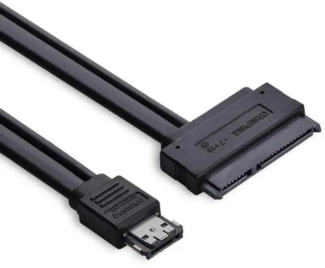 Alt view image 5 of 7 - AJMRTC 50cm USB 2.0 eSATAp Combo Cable, eSATA to 22Pin SATA Dual Power 12V & 5V Adapter Cord for 2.5 Inch 3.5 Inch SATA Hard Disk Drive HDD External Storage Connection
