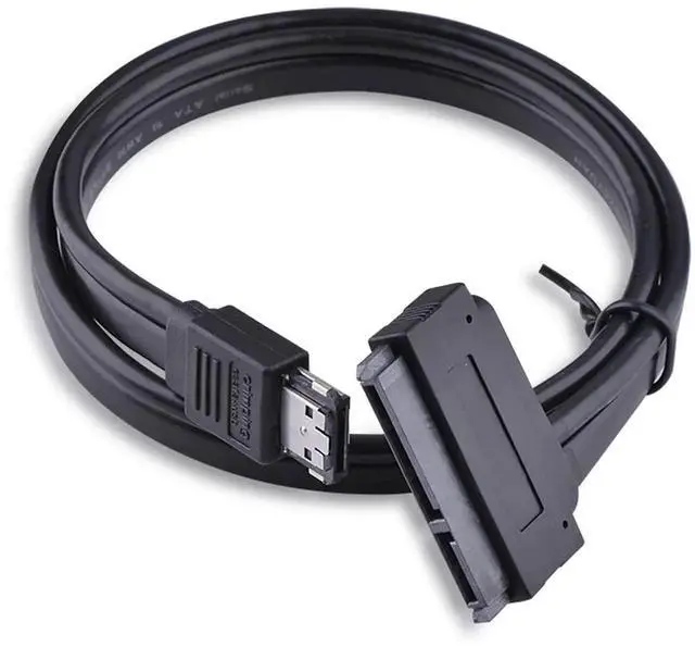Alt view image 3 of 7 - AJMRTC 50cm USB 2.0 eSATAp Combo Cable, eSATA to 22Pin SATA Dual Power 12V & 5V Adapter Cord for 2.5 Inch 3.5 Inch SATA Hard Disk Drive HDD External Storage Connection