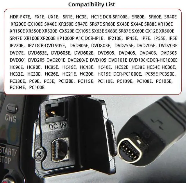 Alt view image 4 of 7 - AJMRTC VMC15FS Replacement USB2.0 Cable, USB TypeA Host to 10Pin Camcorder Data & Power Cord for DCR705E,602E,SR42,605E,HC46E,DVD7E,803E,805E Handycam Digital Camcorder