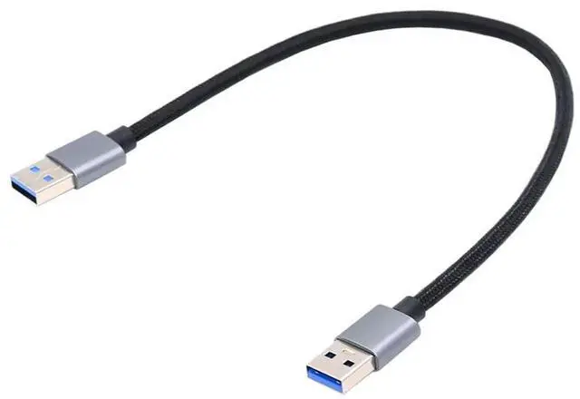 Main image of AJMRTC 5Gbps USB 3.0 TypeA Male to Male Extension Cable 30cm Silver, HighSpeed Data Transfer Cord for U Disk, SSD SolidState Drive, Digital Camera and USBA Peripheral Devices
