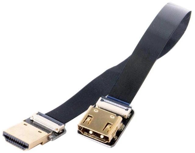 Alt view image 6 of 7 - AJMRTC Straight HDMI TypeA Male to Female FPC Flat Ribbon Cable, UltraLight Flexible HDMI Extension Cord for FPV Multicopter, Brushless Gimbal, Aerial Photography HDTV Video Transmission