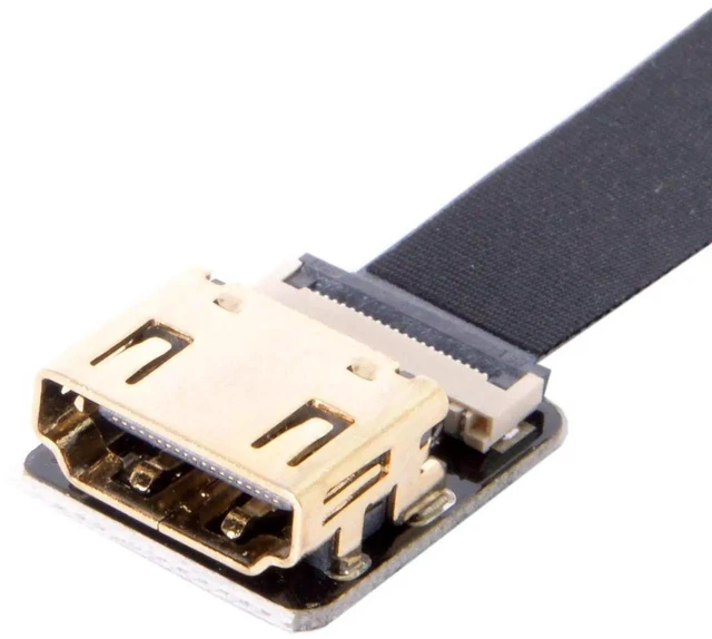 Alt view image 3 of 7 - AJMRTC Straight HDMI TypeA Male to Female FPC Flat Ribbon Cable, UltraLight Flexible HDMI Extension Cord for FPV Multicopter, Brushless Gimbal, Aerial Photography HDTV Video Transmission
