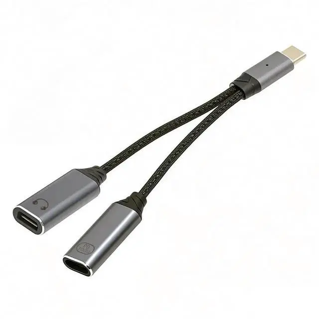 Main image of AJMRTC USBC Cable with 100W PD Power Charging + 8P Female DAC AUX Audio Output, 16bit 48kHz HiFi Music Transmission Cord for Laptop, Tablet, Smartphone TypeC AudioSupported Devices