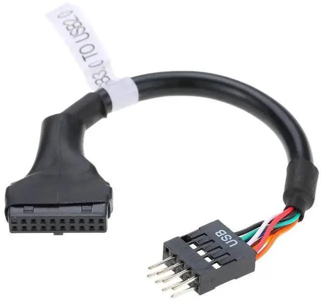 Alt view image 2 of 6 - AJMRTC 2Pcs USB 2.0 9Pin to USB 3.0 20Pin Housing Header Female Reversible Cable, Internal Motherboard Front Panel Connector Adapter Wire for PC Desktop Mainboard Internal Connection