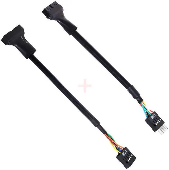Alt view image 3 of 6 - AJMRTC 2Pcs USB 2.0 9Pin to USB 3.0 20Pin Housing Header Female Reversible Cable, Internal Motherboard Front Panel Connector Adapter Wire for PC Desktop Mainboard Internal Connection