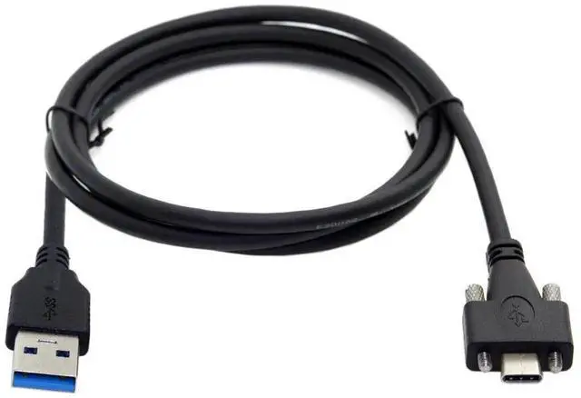 Alt view image 5 of 6 - AJMRTC 1.2M USB 3.1 TypeC Dual Screw Locking to Standard USB 3.0 Data Cable, Panel Mount Type 5Gbps HighSpeed Transfer Cord for Industrial Equipment, Docking Station, Desktop PC Peripherals